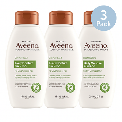 Aveeno Scalp Soothing Oat Milk Shampoo – Pack of 3 (12 oz each)