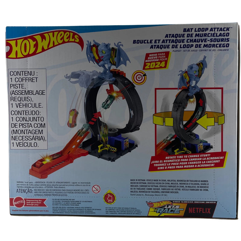 Hot Wheels City Bat Loop Attack Playset Track Set 1 Pack New