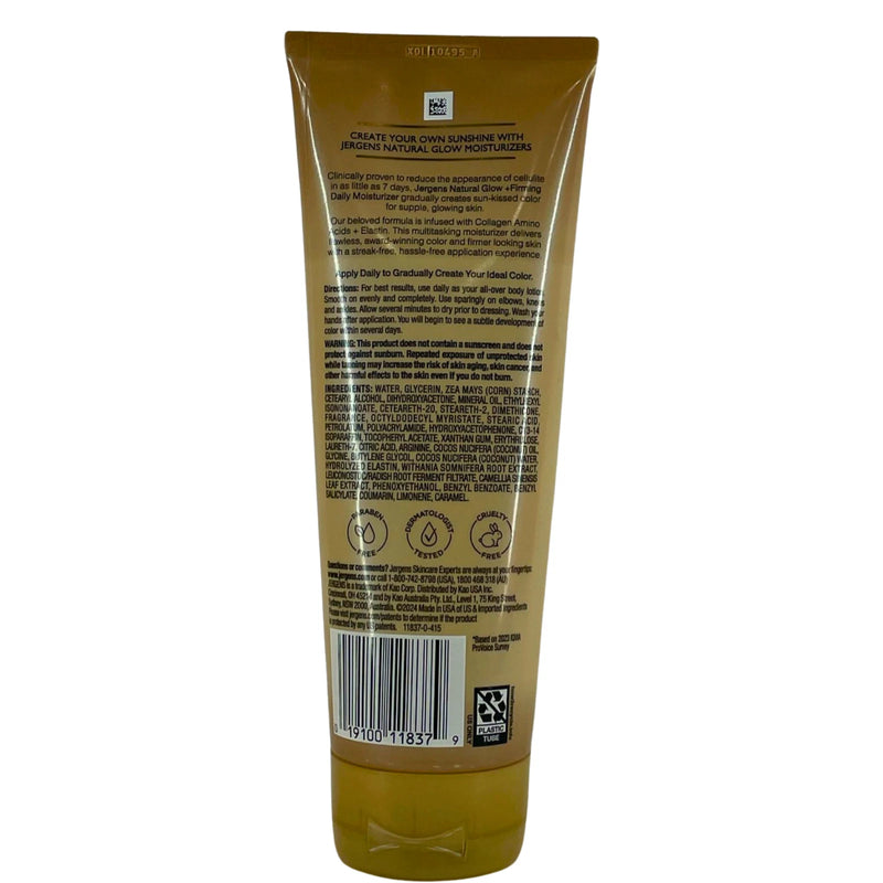Jergens Natural Glow +Firming Daily Moisturizer Fair to Medium 7.5fl oz 4 Pack