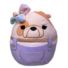 Squishmallows Davitta the Bulldog Easter Plush with Blue Overalls 8 Inch by Jazwares