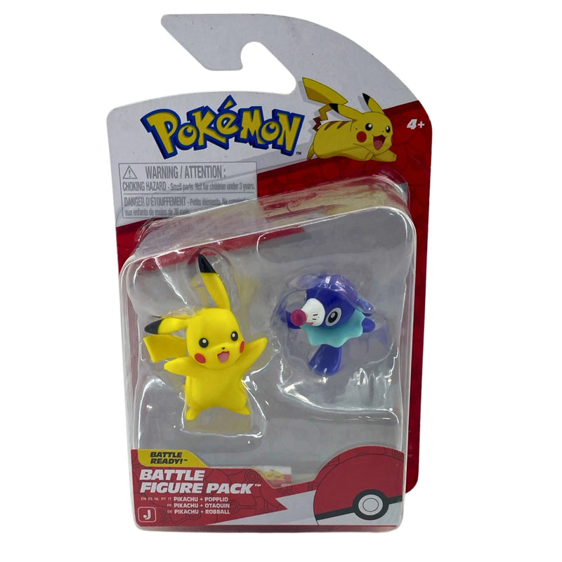 Pokemon Battle Figure Pack Pikachu and Popplio 2-Inch Toy Figures 2 Pack