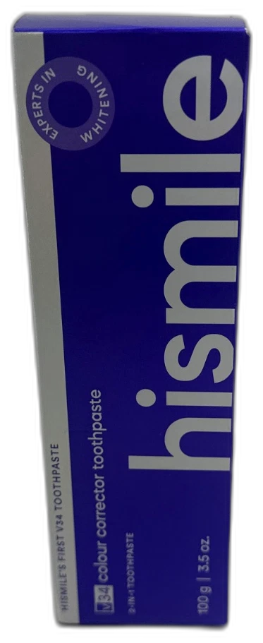 Hismile Colour Corrector V34 Toothpaste Whitening 3.5oz Pack of 2 New