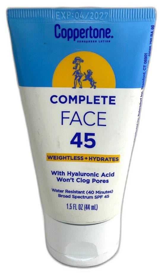 Coppertone Complete Face Water Resistant Sunscreen SPF Exp 04/27 Pack of 4 New