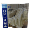 Sealy Heated Throw Silky Flannel 50x60 6 Heat Levels Cream New