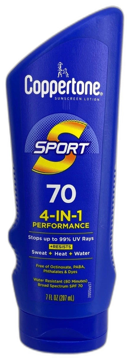 Coppertone Sport Sunscreen Lotion SPF 70 Broad Spectrum Exp 04/27 Pack of 4 New