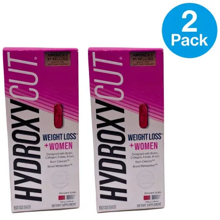 Hydroxycut Weight Loss for Women Rapid-Release Liquid Capsules 60ct 2 Pack