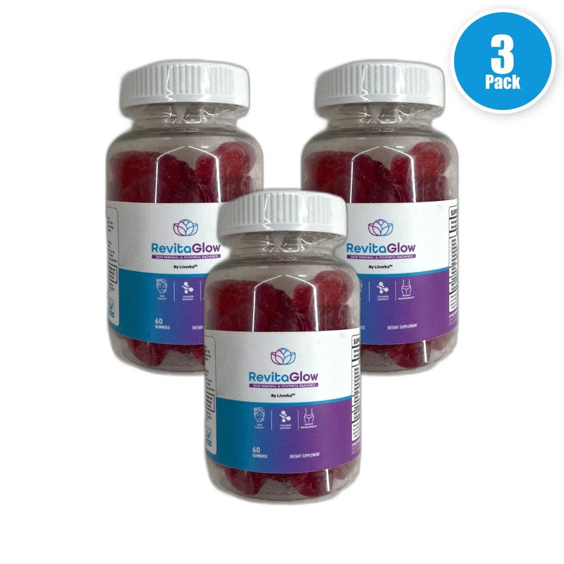 RevitaGlow Gummies Revita Glow Oral Skincare 180 Total Exp 02/28 Pack of 3 New
