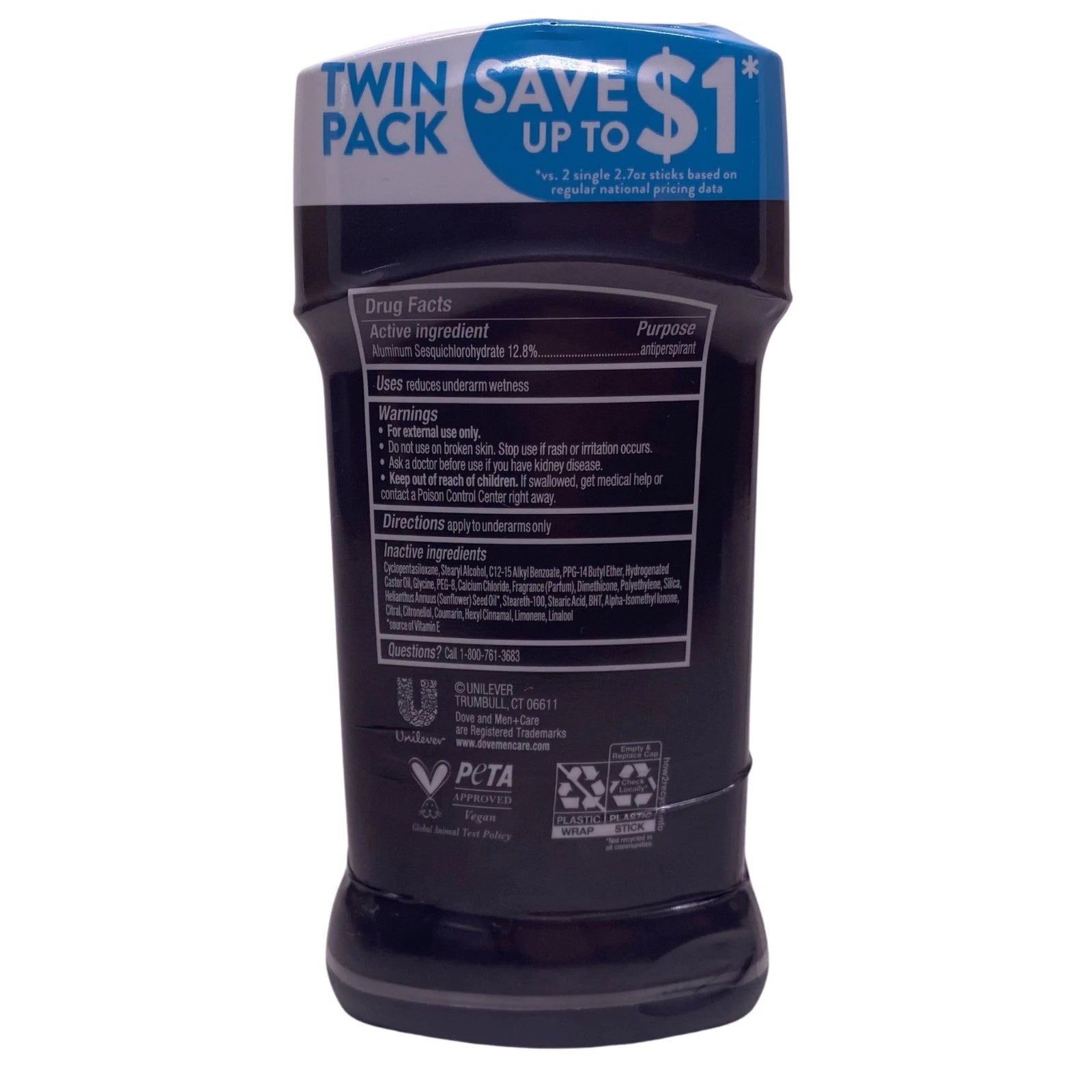 Dove Men+Care Clean Comfort Antiperspirant 2.7 oz 2 Pack New