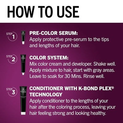 SCHWARZKOPF KERATIN COLOR 7.5 CARAMEL BLONDE HAIR DYE 2 PACK PERMANENT 10