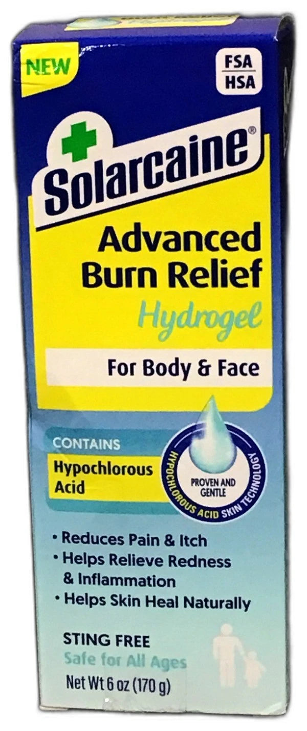 Solarcaine Advanced Burn Relief Hydrogel 6oz Sunburn Exp 01/28 Pack of 2 New