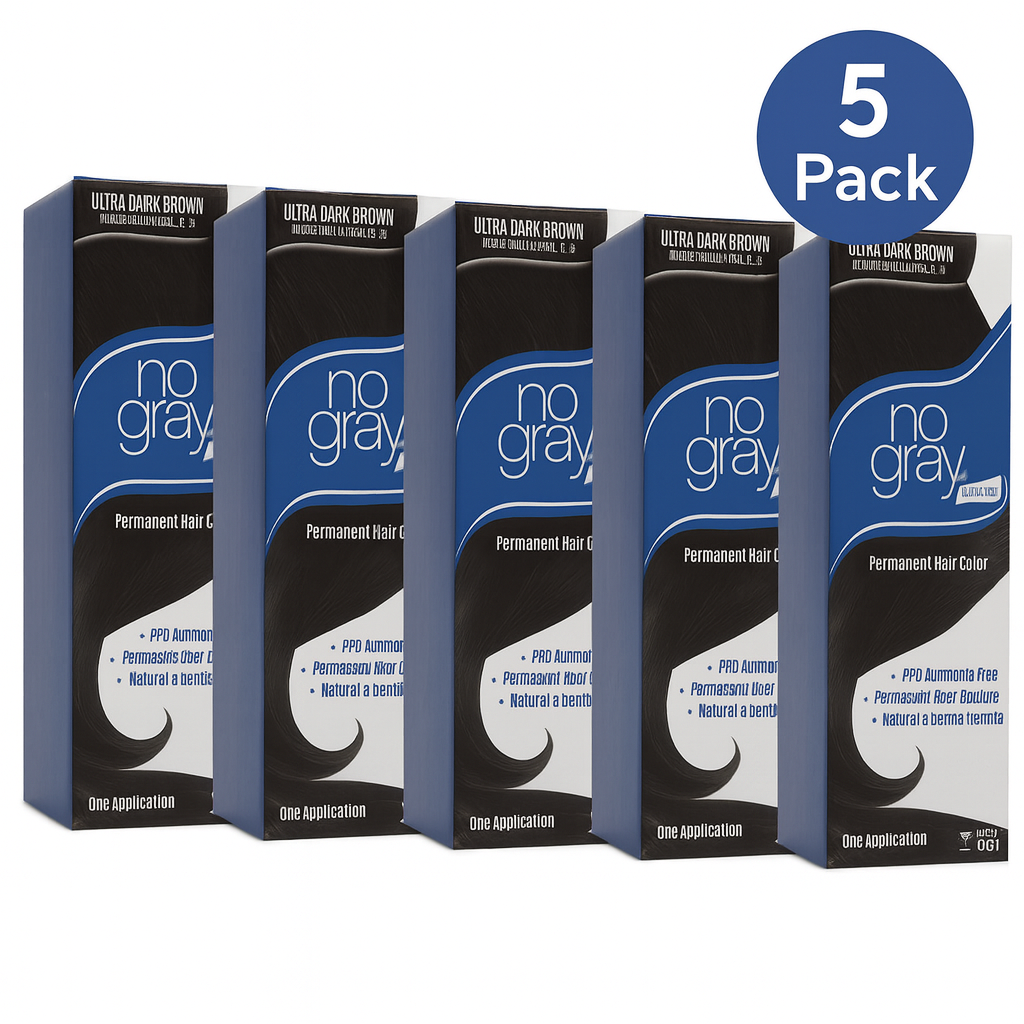 No Gray On The Go Permanent Hair Color Ultra Dark Brown 5 Pack New