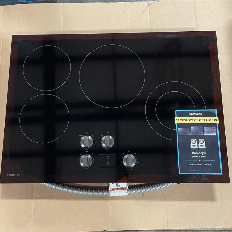 Samsung 30-in 5 burners Smooth surface Black Electric Cooktop NZ30R5330RK