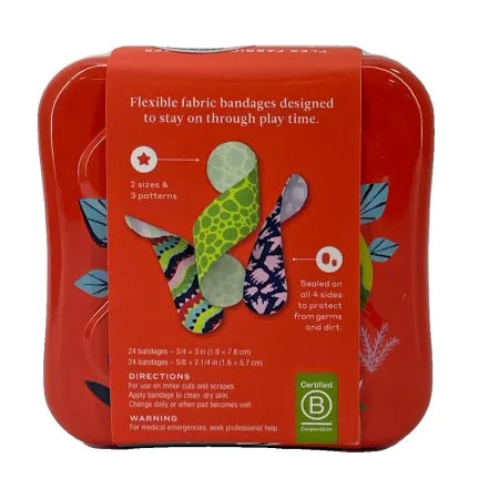 Welly Flex Fabric Bandages Dinosaur Patterns Assorted Sizes 48 Count 8 Pack Tin