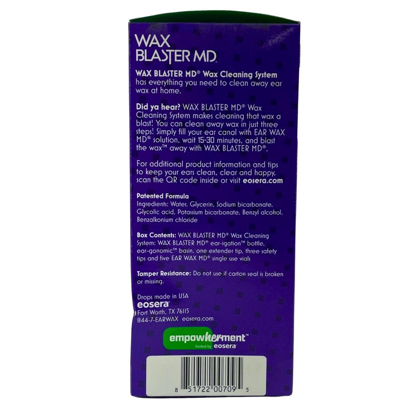 Eosera Wax Blaster MD Ear Wax Cleaning System with Ear-igation Bottle 4 Pack New
