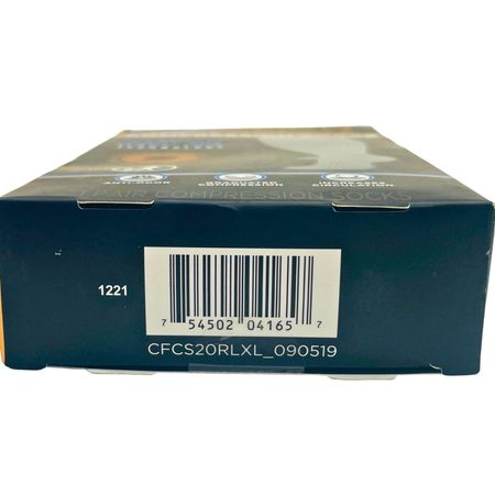 Copper Fit Energy Compression Socks L/XL Black Easy On Off 2 Pack 3