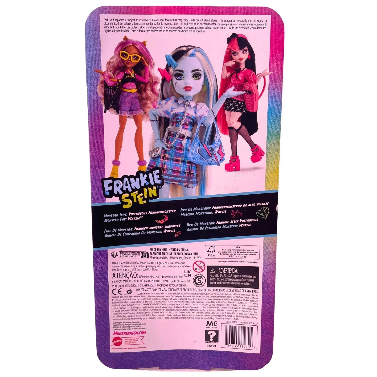 Monster High Frankie Stein Doll Mattel Fashion Doll 2 Pack New