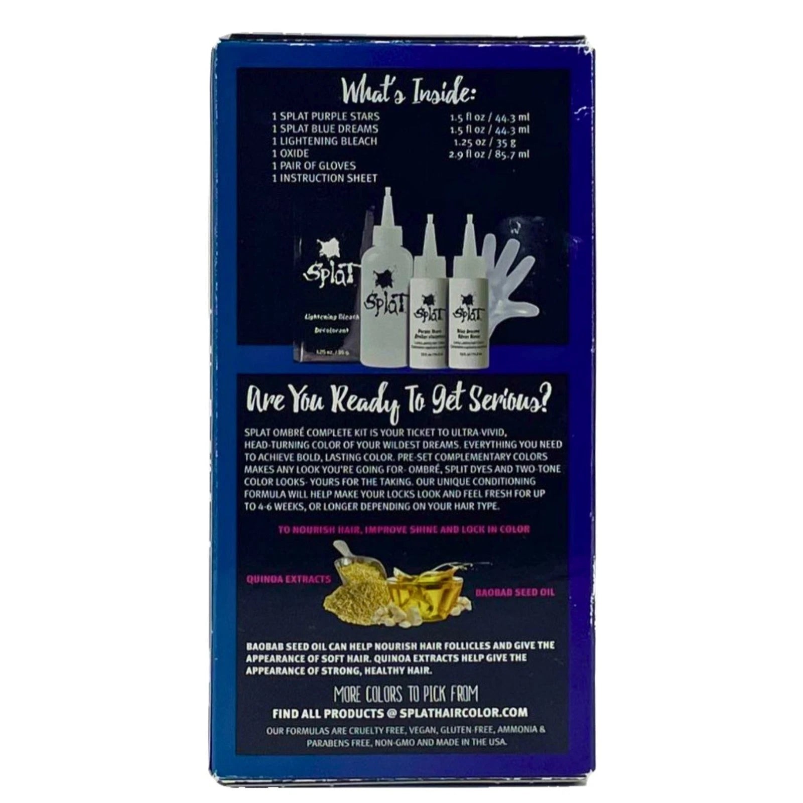 Splat Ombré Dream Hair Color Complete Kit Purple Stars & Blue Dreams 3 Pack Bund 3