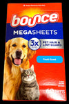 Bounce Pet Hair Lint Guard Mega Dryer Sheets 60ct Pack of 1 New