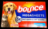 Bounce Pet Hair Lint Guard Mega Dryer Sheets 60ct Pack of 1 New