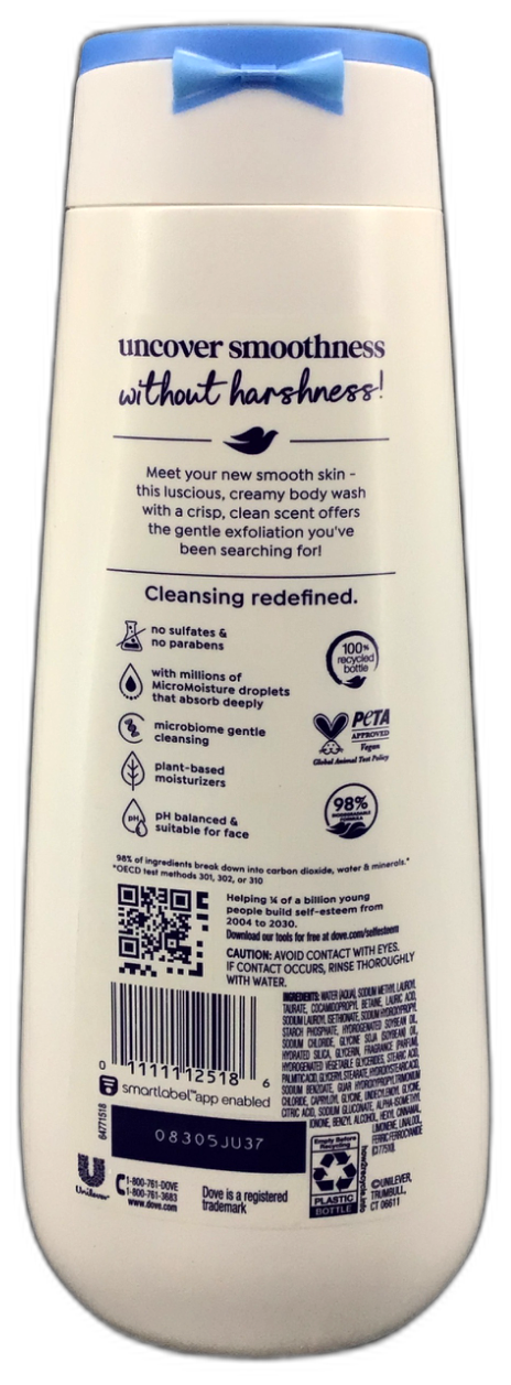 Dove Body Wash Gentle Exfoliate Pack of 1 New
