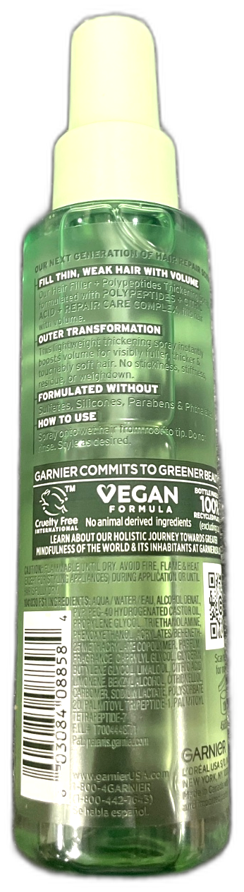 Garnier Fructis Hair Thickening Spray 4.4oz Volumizing Pack of 1 New