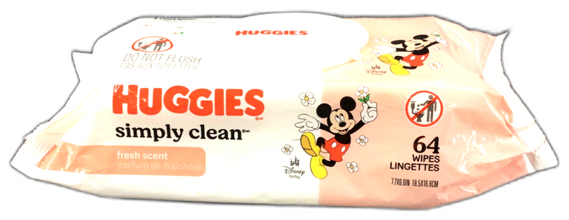 Huggies Simply Clean Baby Wipes Fresh 64ct Exp 02/28 Pack of 1 New