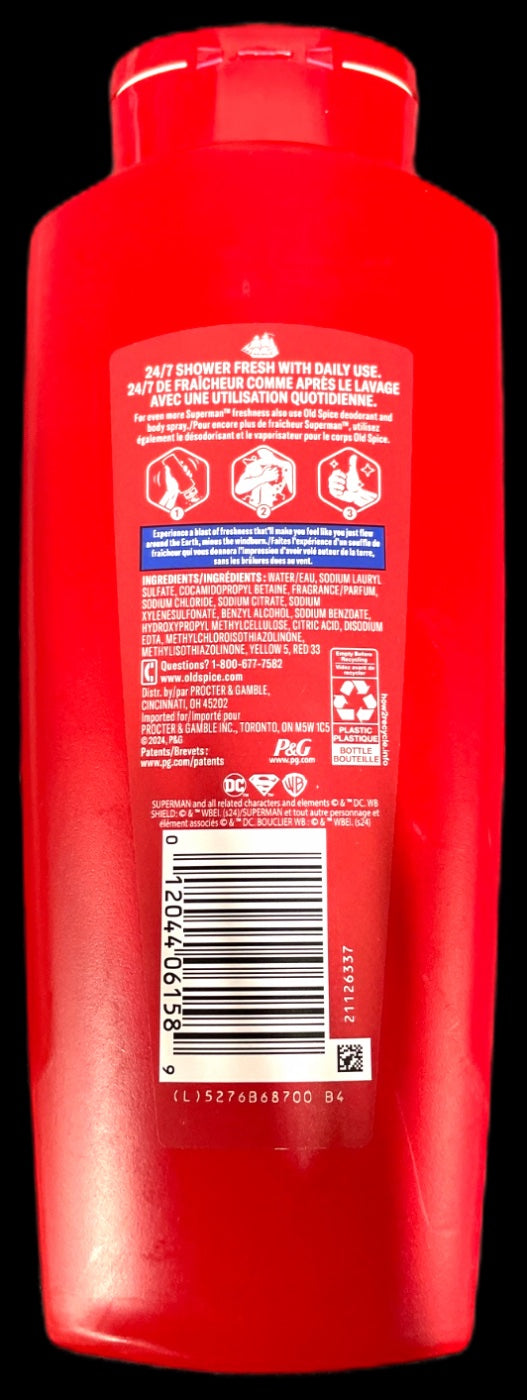 Old Spice Body Wash Superman Man of Tomorrow 24oz Pack of 1 New