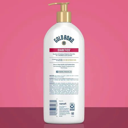 Gold Bond Diabetics' Hand Moisturizer and Body Lotion for Dry Skin with Aloe, 21 oz 2