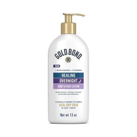 Gold Bond Healing Overnight Body & Face Lotion, 13 oz.