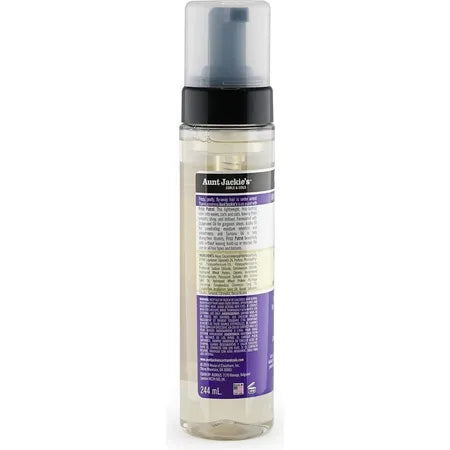 Aunt Jackie's Curls & Coils Grapeseed Collection Frizz Patrol Anti-Poof Setting Mousse, 8.5 fl oz, Unisex