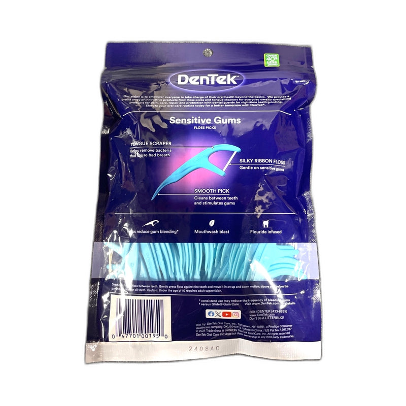 DenTek Sensitive Gums Floss Picks 150ct Pack of 1 New