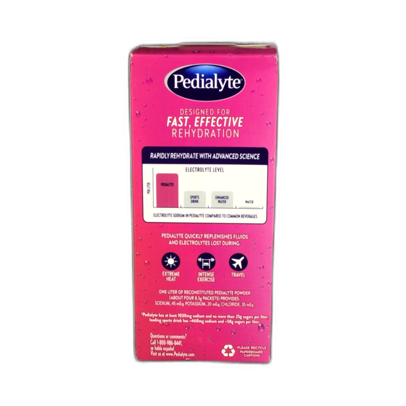 Pedialyte Fast Hydration Electrolyte Powder Strawberry Exp 12/26 Pack of 1 New
