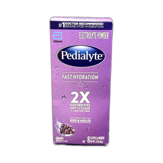 Grape Flavored Electrolyte Packets Fast Hydration 8ct Exp 06/27 Pack of 1 New