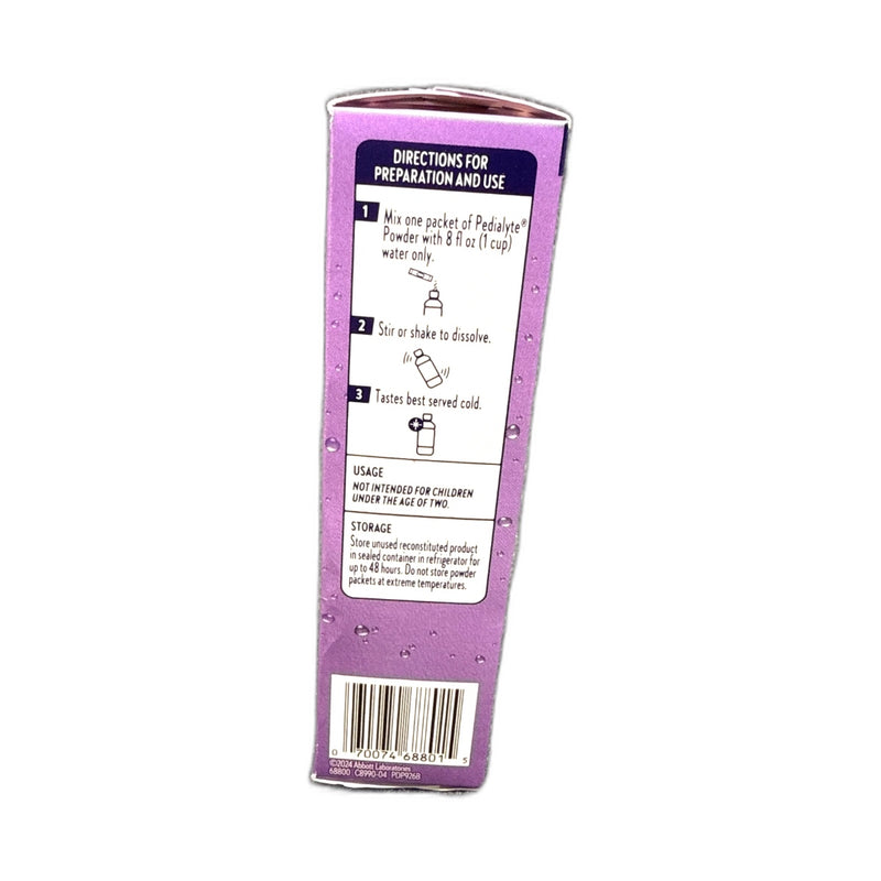 Grape Flavored Electrolyte Packets Fast Hydration 8ct Exp 06/27 Pack of 1 New