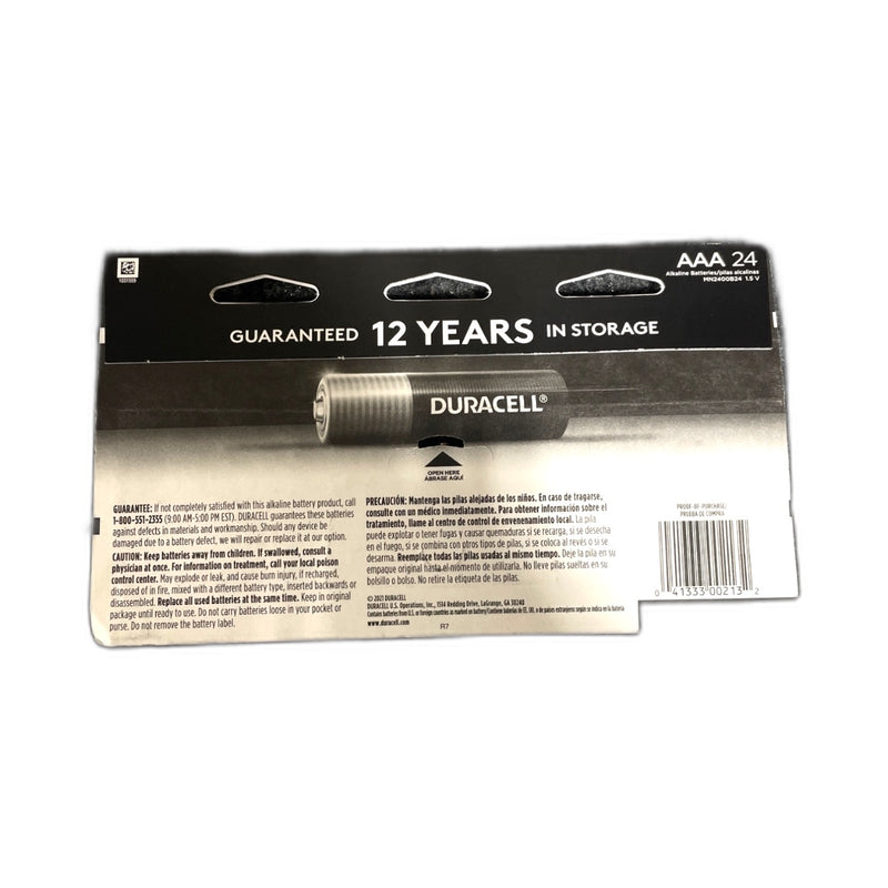 Duracell Coppertop AAA Alkaline Batteries 24ct Pack of 1 New