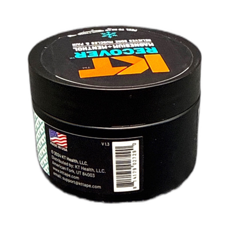 KT RECOVER Magnesium Cream Menthol Cooling 4oz Each Exp 07/27 Pack of 1 New