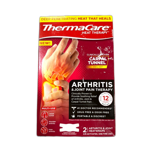 ThermaCare Arthritis Heat Wraps Joint Pain Relief 2ct Exp 10/27 Pack of 1 New