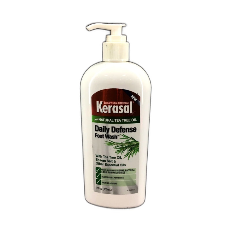 Kerasal Daily Defense Foot Wash Cleanser 12oz Tea Tree Salt Pack of 1 New